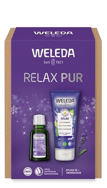 RELAX PUR - Geschenkset Aroma Shower Relax & Lavendel Entspannendes Pflege-Öl
