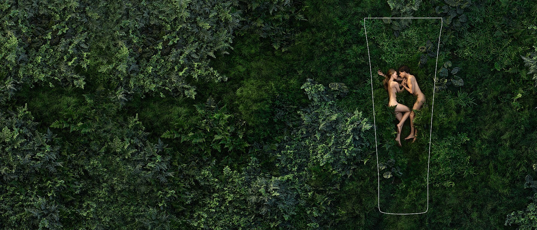 Frau und Mann in Natur