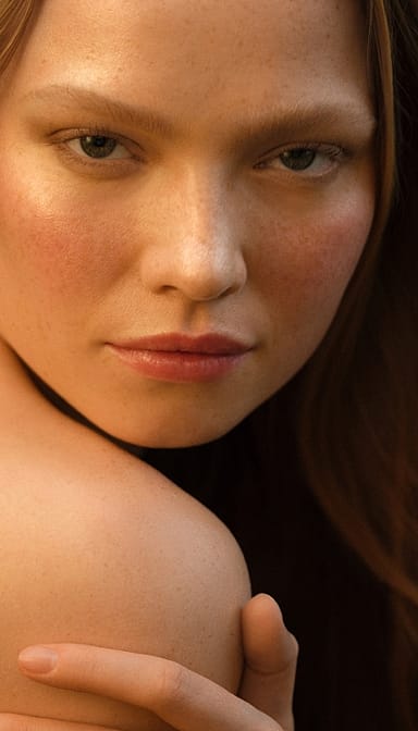 Closeup young woman