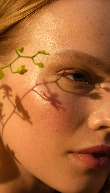 Closeup young womans face
