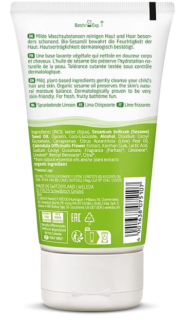 Kids 2in1 Shower & Shampoo Spritzige Limette