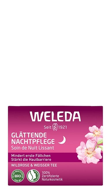 Glättende Nachtpflege Wildrose & Weißer Tee
