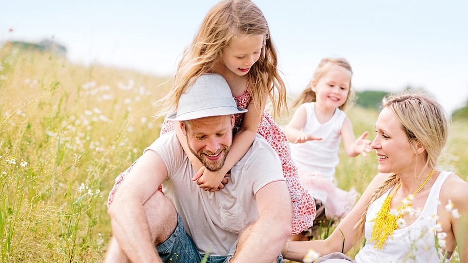 Familie im Freien