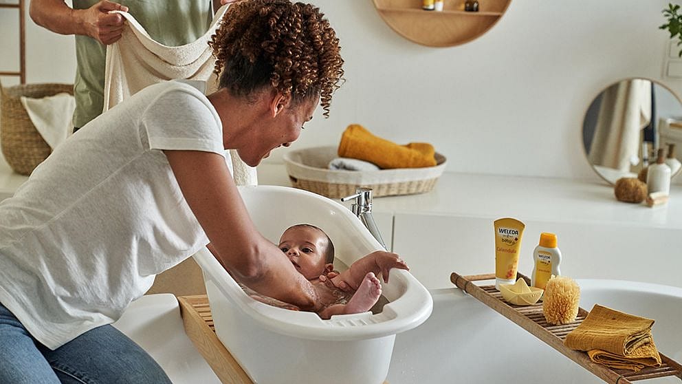 baby in water